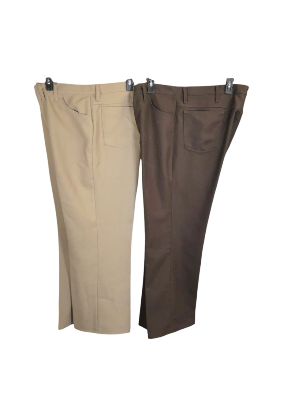 Wrangler 827N Pants 2-Pair Bundle Brown & Khaki Tagged 44x30 and 46x30